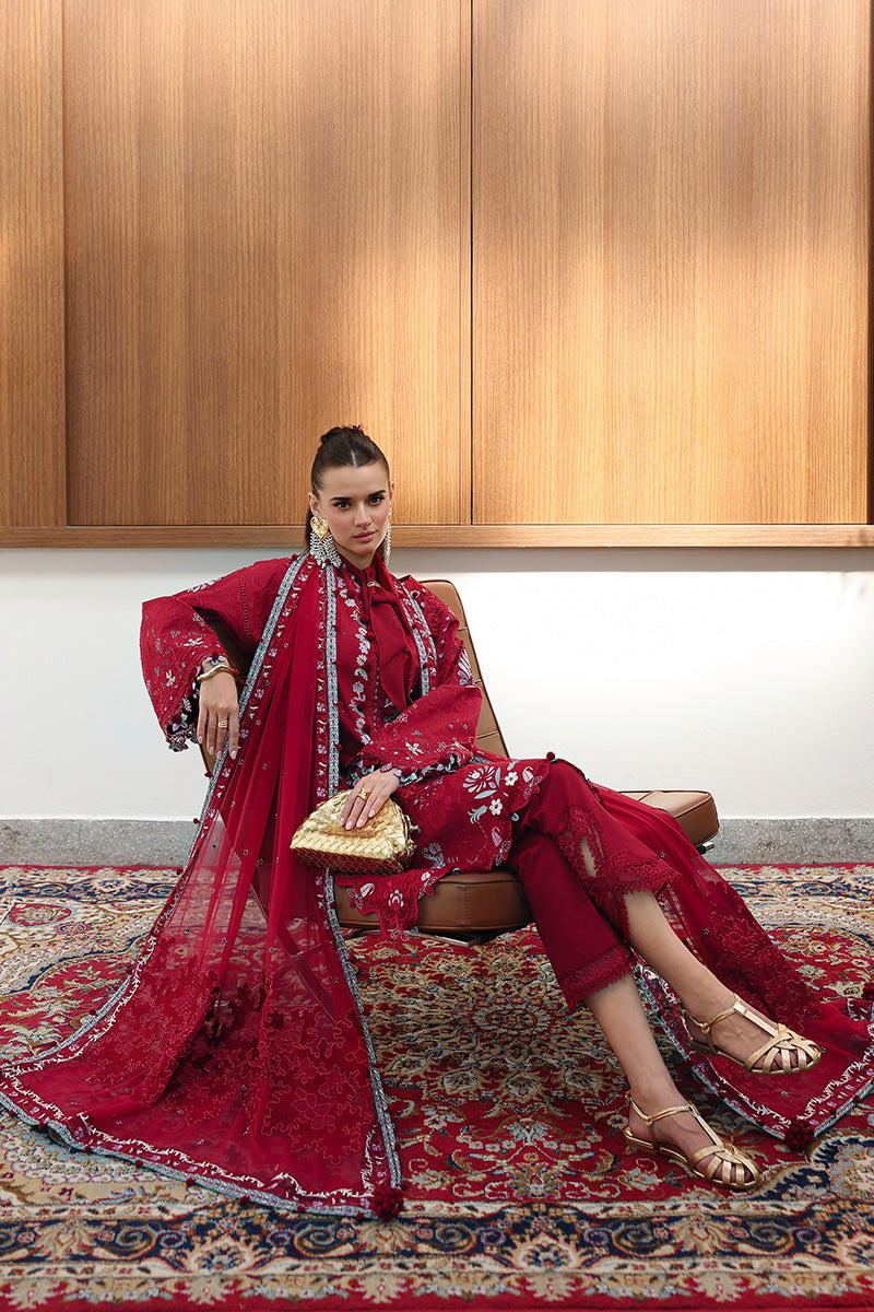 Qalamkar | Chikankari Eid Edit 26 | CM-03 RUBY - House Of Hania