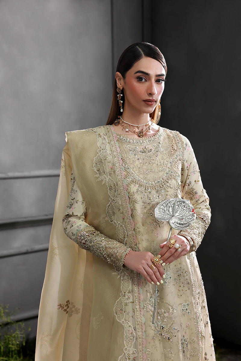 Qalamkar | Elirah Formals 25 | MF-04 IVORY GRACE - House Of Hania