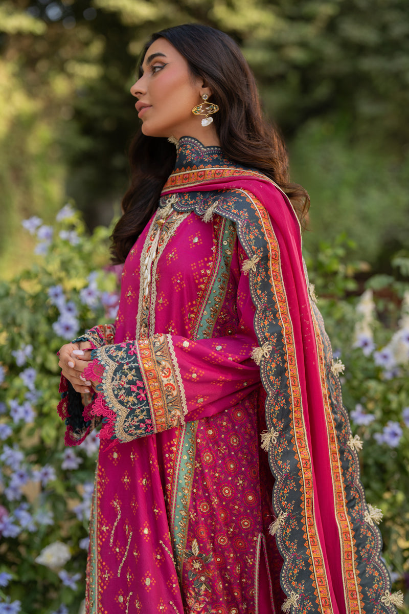 Qalamkar | Luxe Silk |  UA-01 ELIA - House Of Hania