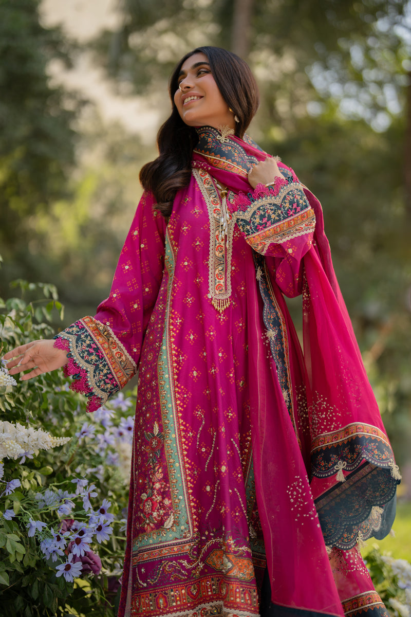 Qalamkar | Luxe Silk |  UA-01 ELIA - House Of Hania