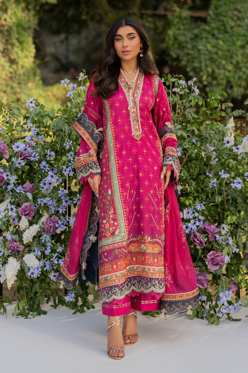 Qalamkar | Luxe Silk |  UA-01 ELIA - House Of Hania