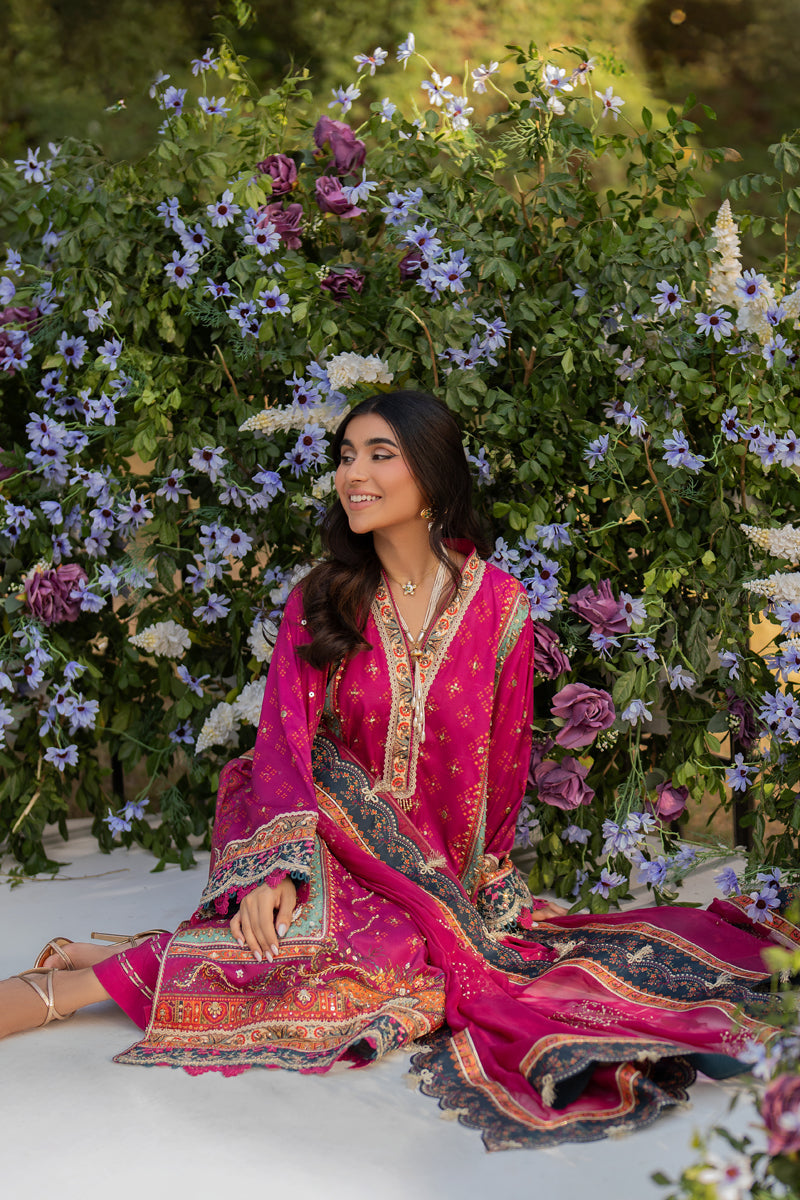 Qalamkar | Luxe Silk |  UA-01 ELIA - House Of Hania