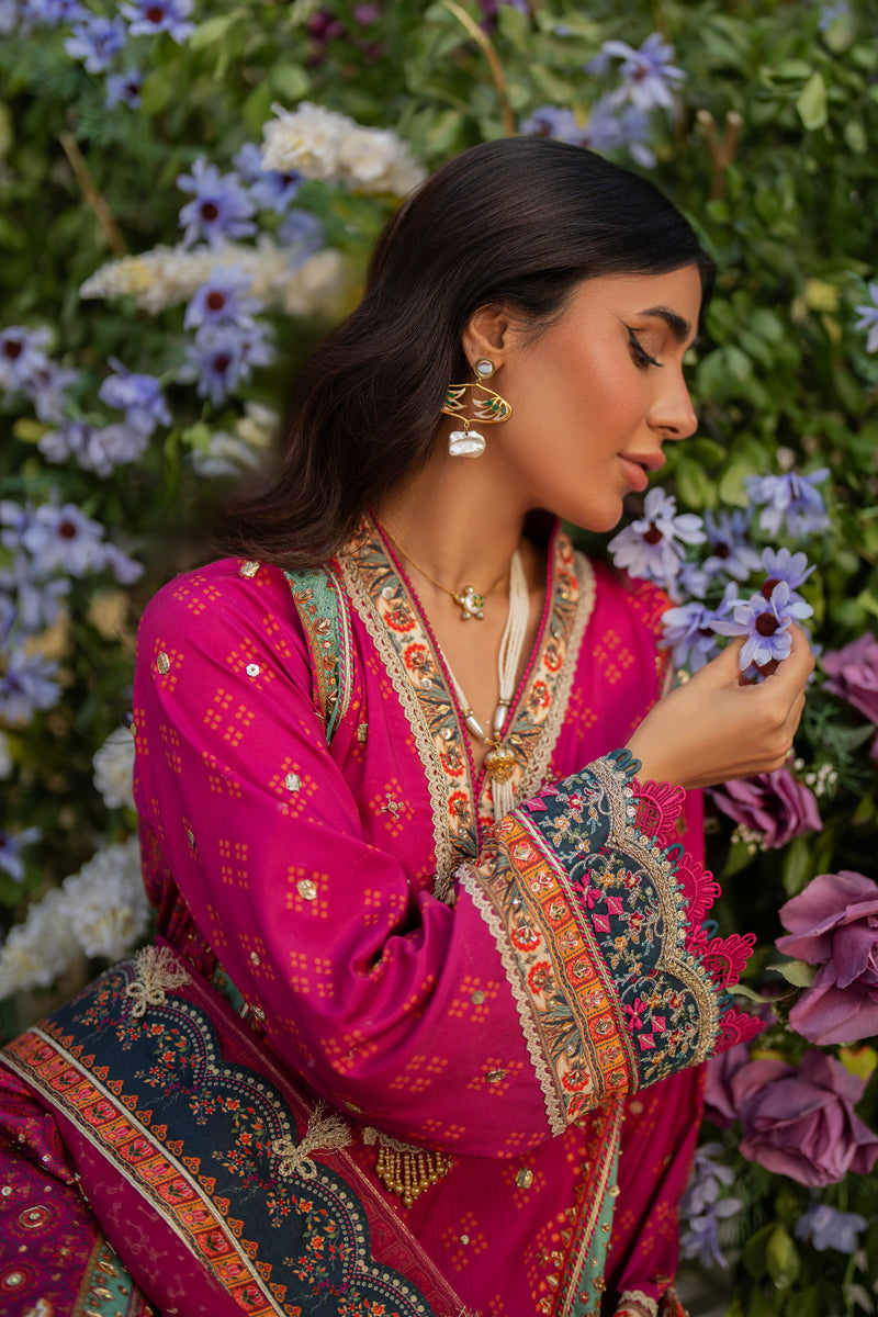 Qalamkar | Luxe Silk |  UA-01 ELIA - House Of Hania
