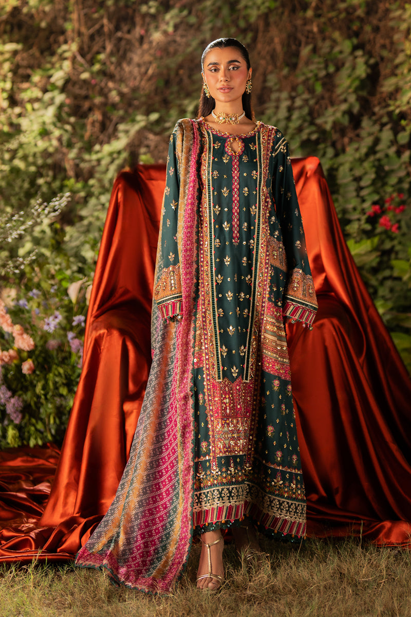 Qalamkar | Luxe Silk |  UA-02 NINA - House Of Hania