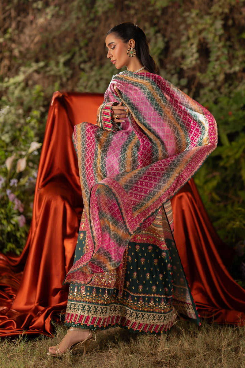 Qalamkar | Luxe Silk |  UA-02 NINA - House Of Hania