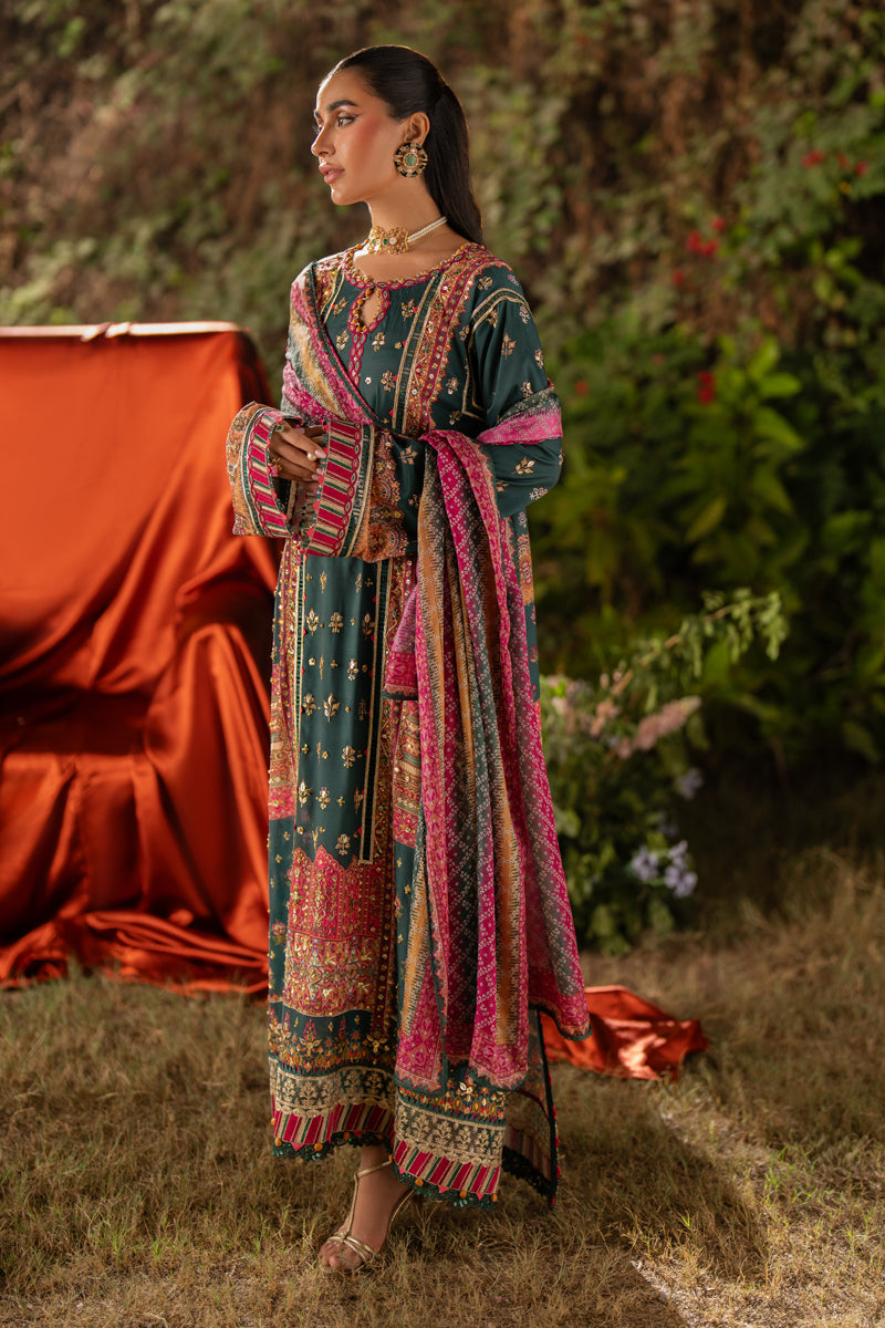 Qalamkar | Luxe Silk |  UA-02 NINA - House Of Hania