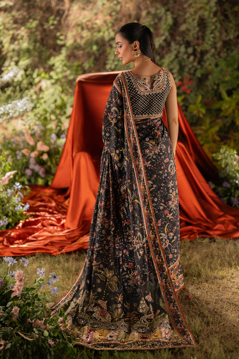 Qalamkar | Luxe Silk |   UA-04 AVA - House Of Hania
