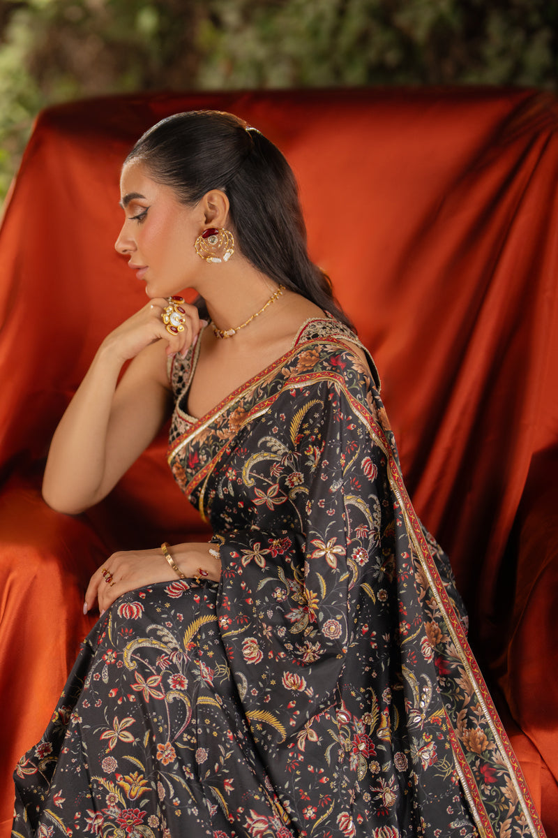 Qalamkar | Luxe Silk |   UA-04 AVA - House Of Hania