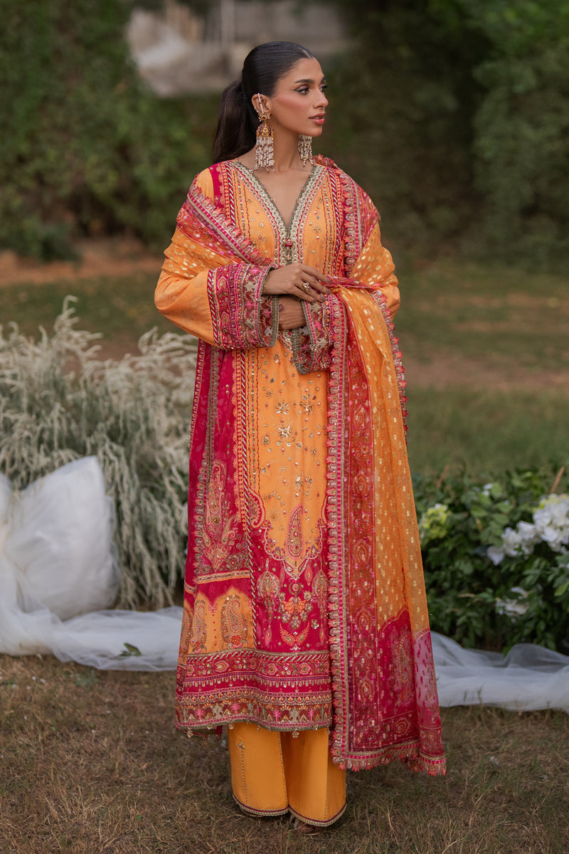 Qalamkar | Luxe Silk |  UA-05 FIORE - House Of Hania