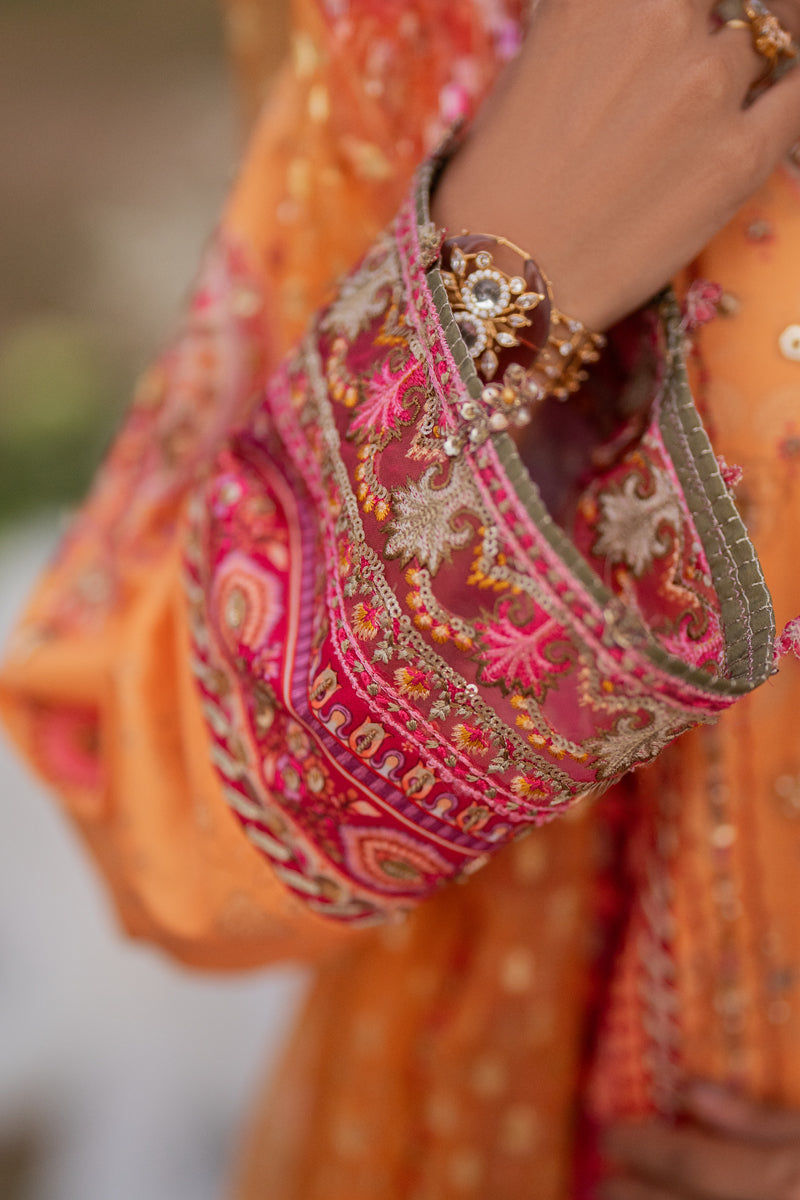 Qalamkar | Luxe Silk |  UA-05 FIORE - House Of Hania