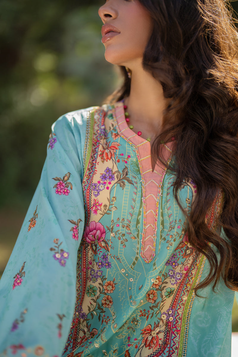 Qalamkar | Luxe Silk |   UA-06 SARA - House Of Hania