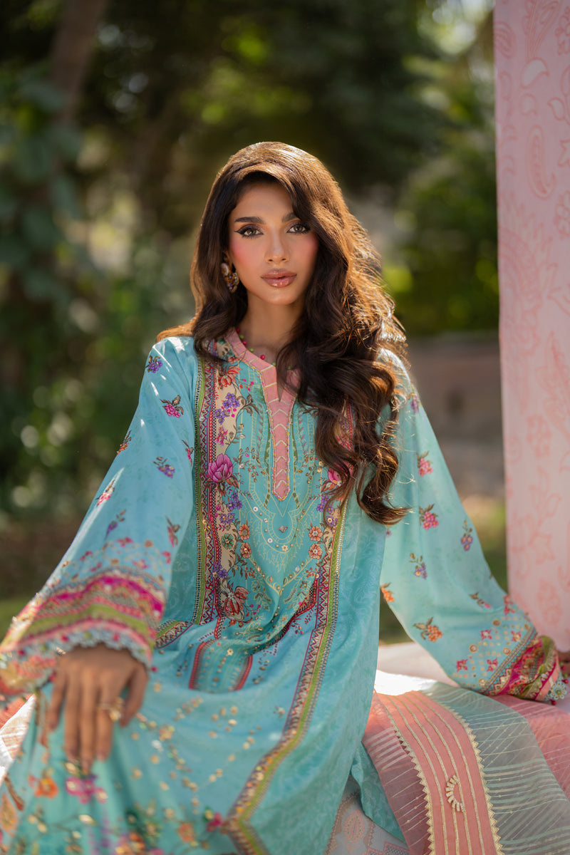 Qalamkar | Luxe Silk |   UA-06 SARA - House Of Hania