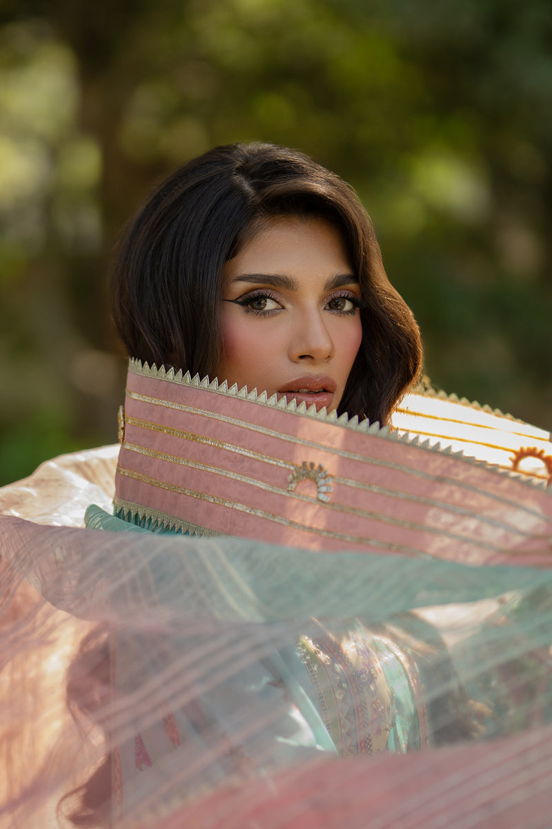 Qalamkar | Luxe Silk |   UA-06 SARA - House Of Hania