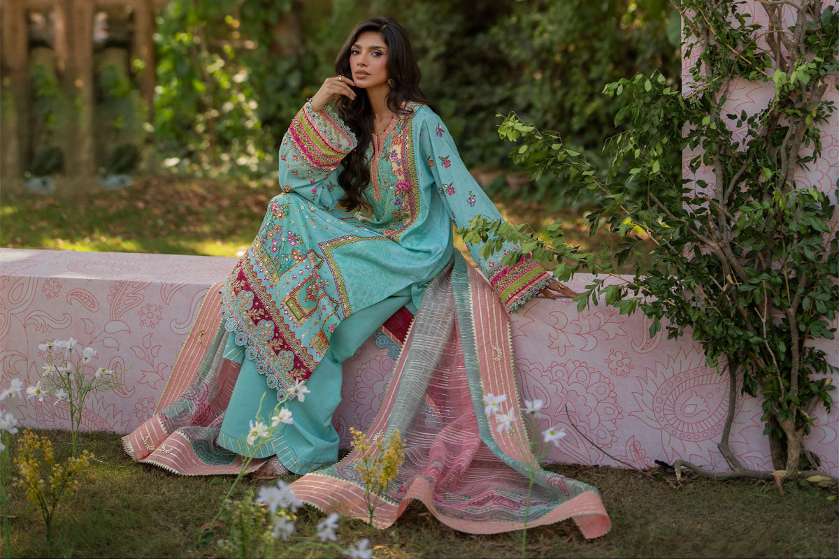 Qalamkar | Luxe Silk |   UA-06 SARA - House Of Hania