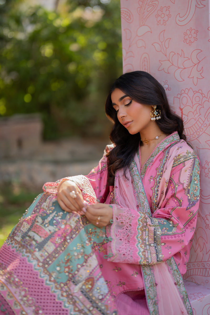 Qalamkar | Luxe Silk |   UA-07 TESSA - House Of Hania