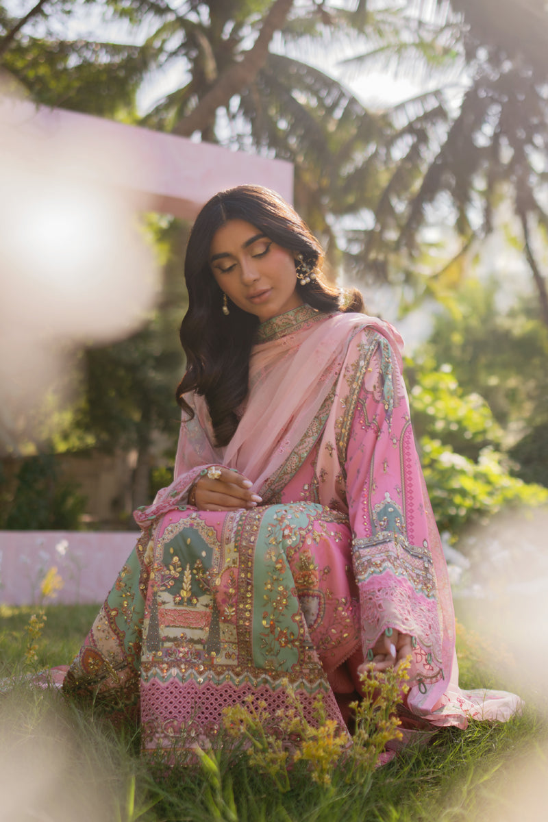 Qalamkar | Luxe Silk |   UA-07 TESSA - House Of Hania