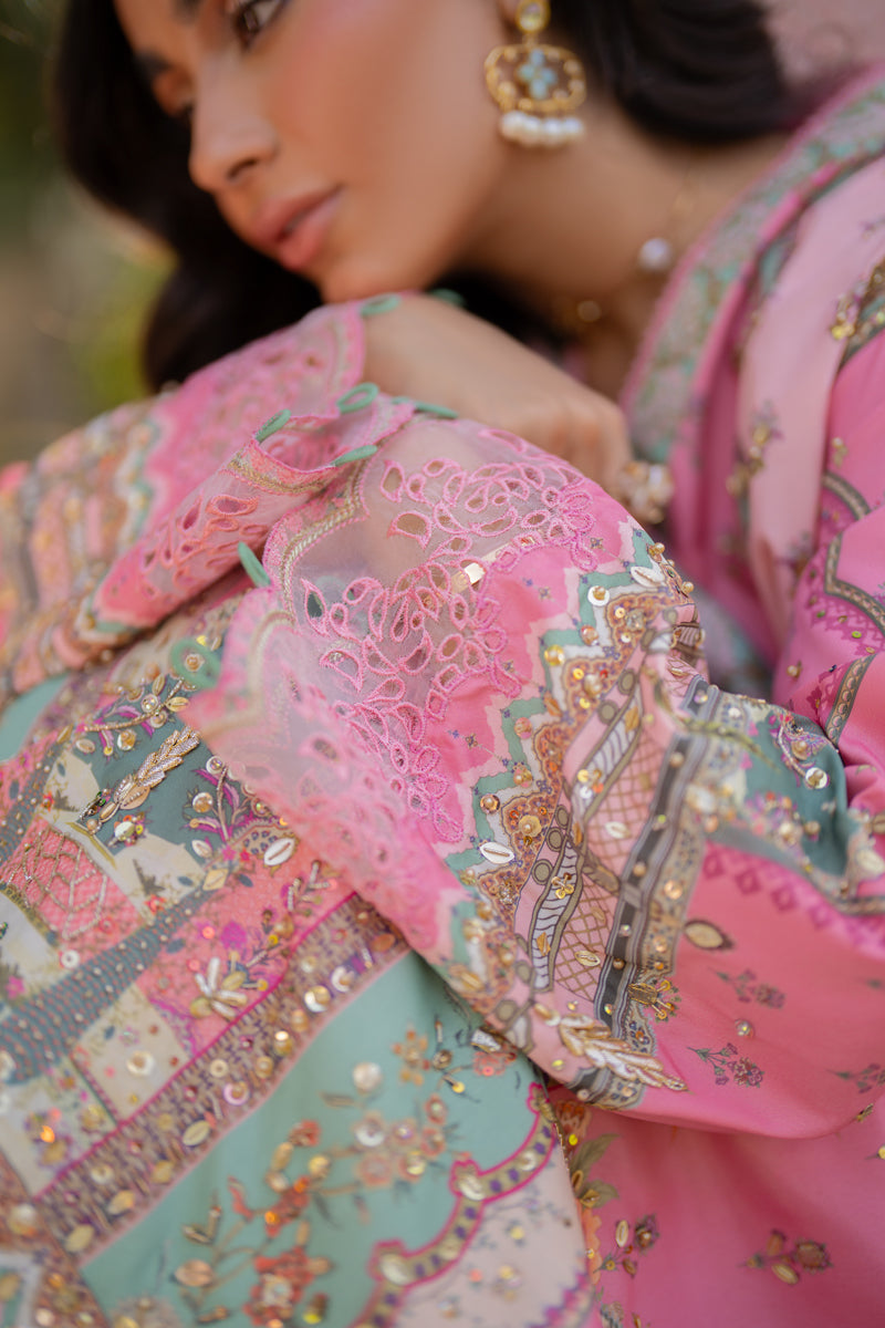 Qalamkar | Luxe Silk |   UA-07 TESSA - House Of Hania
