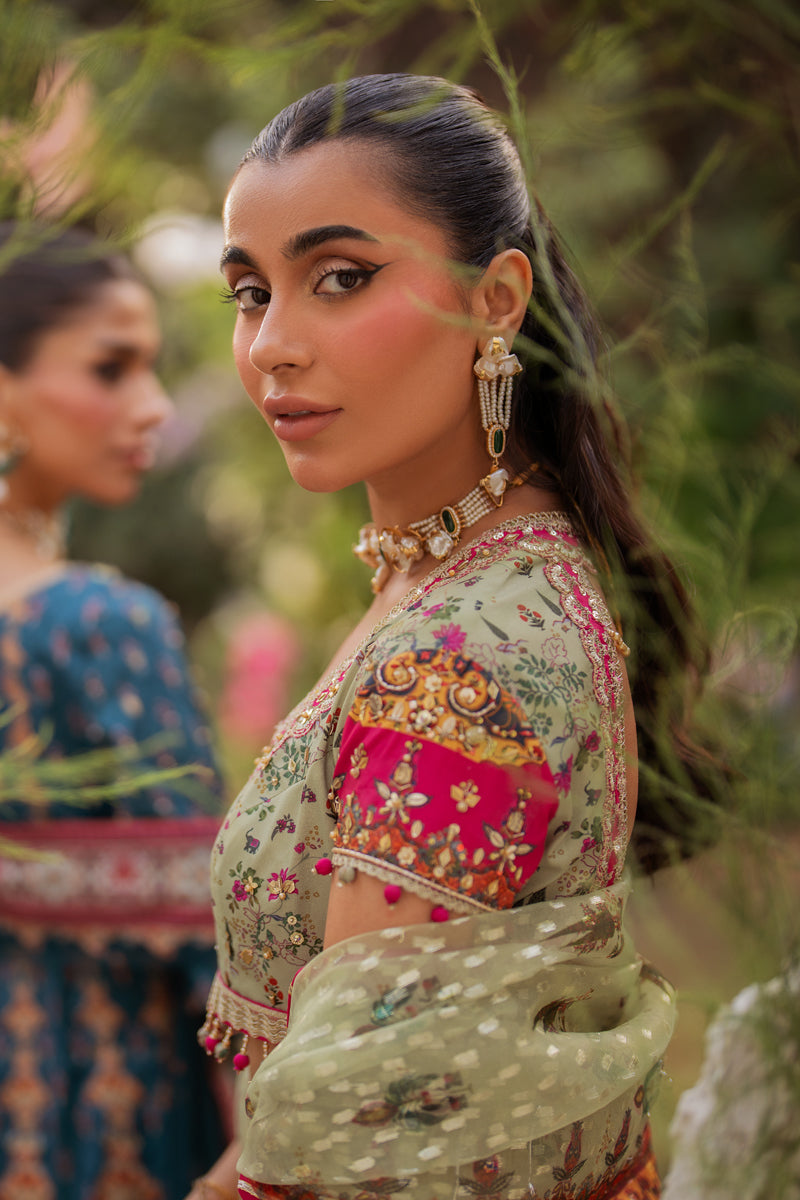 Qalamkar | Luxe Silk |  UA-08 LUNA - House Of Hania