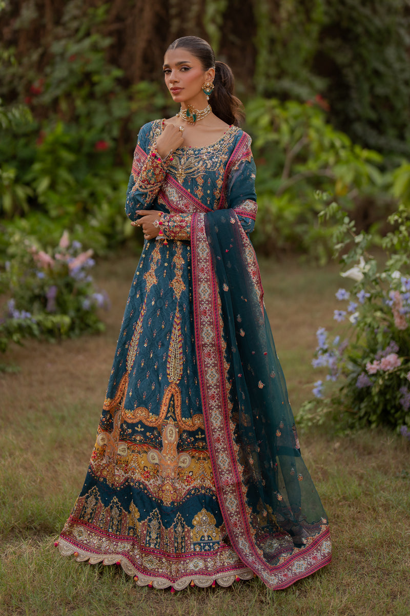 Qalamkar | Luxe Silk |  UA-09 TINA - House Of Hania