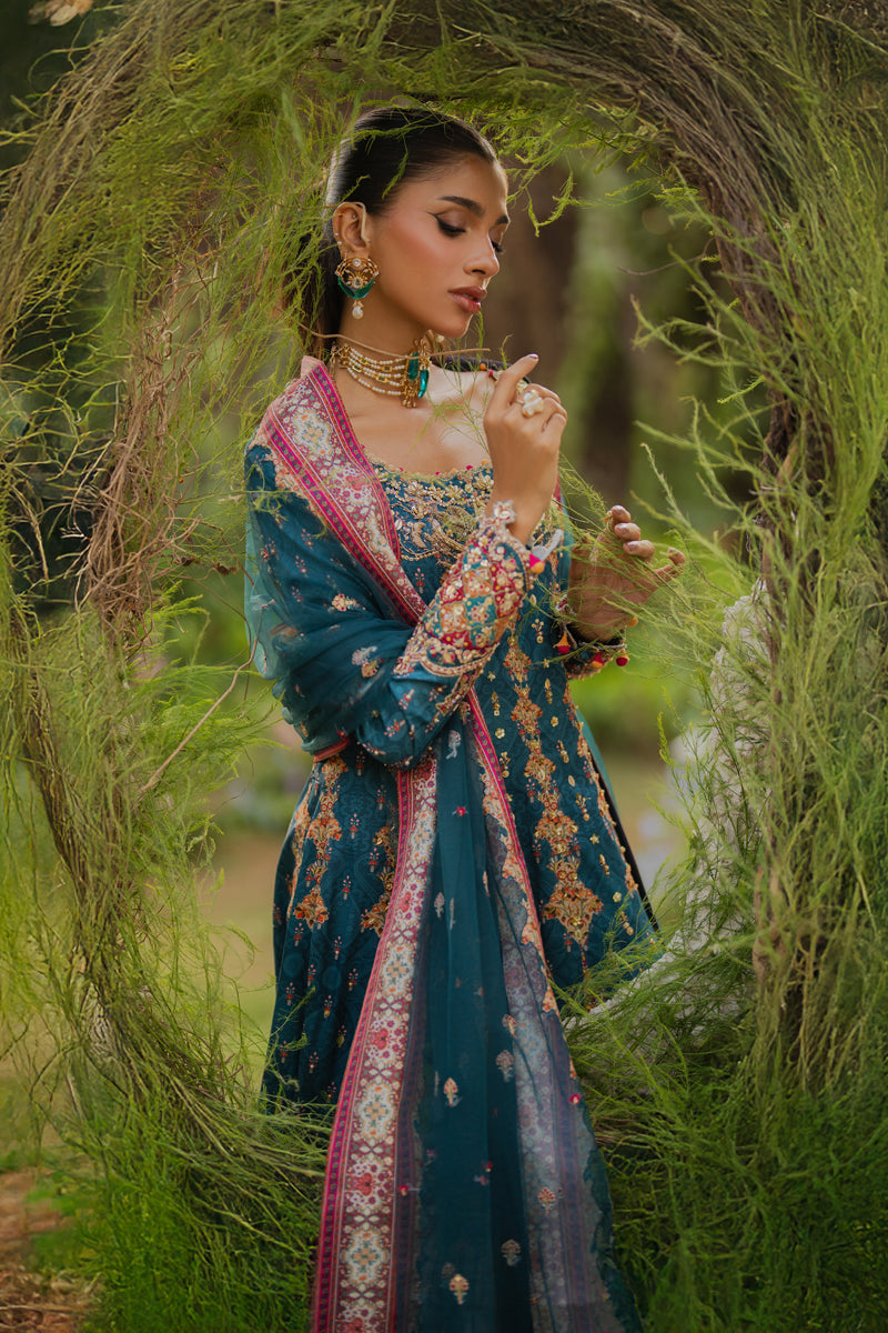 Qalamkar | Luxe Silk |  UA-09 TINA - House Of Hania