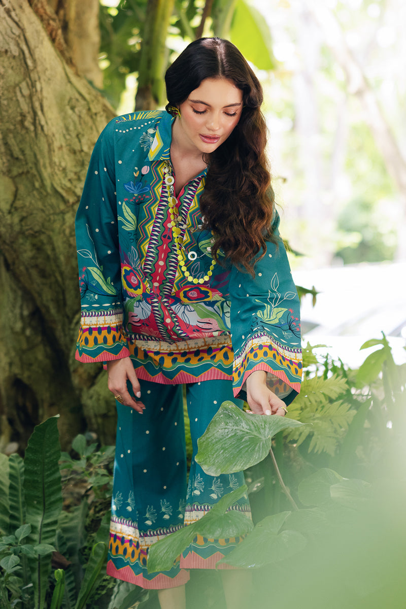 Qalamkar | Printed Co Ords 25 | OP-10 Liva - House Of Hania