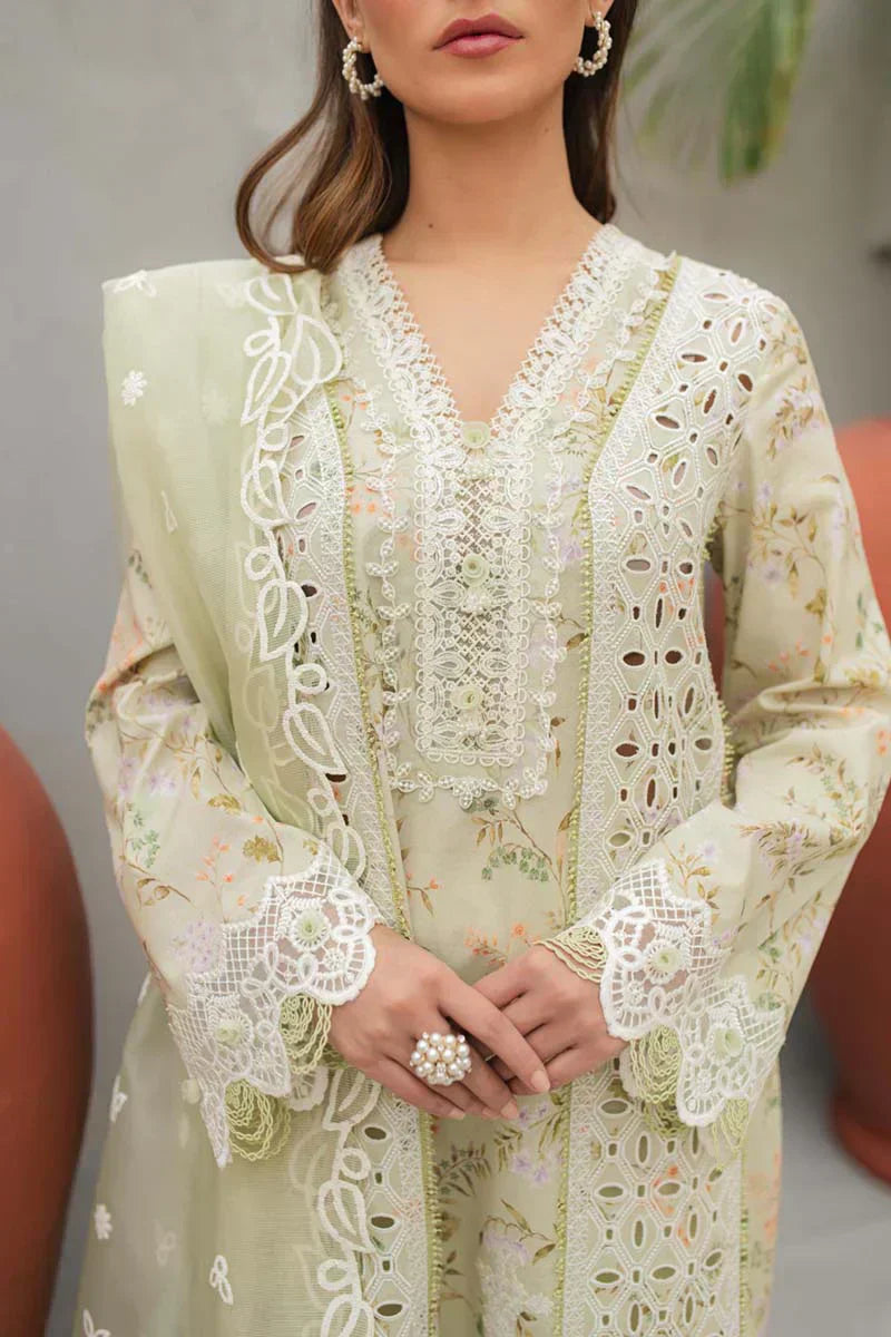 Qalamkar | Q Line Lawn Collection | JK-01 EULALIA - House Of Hania