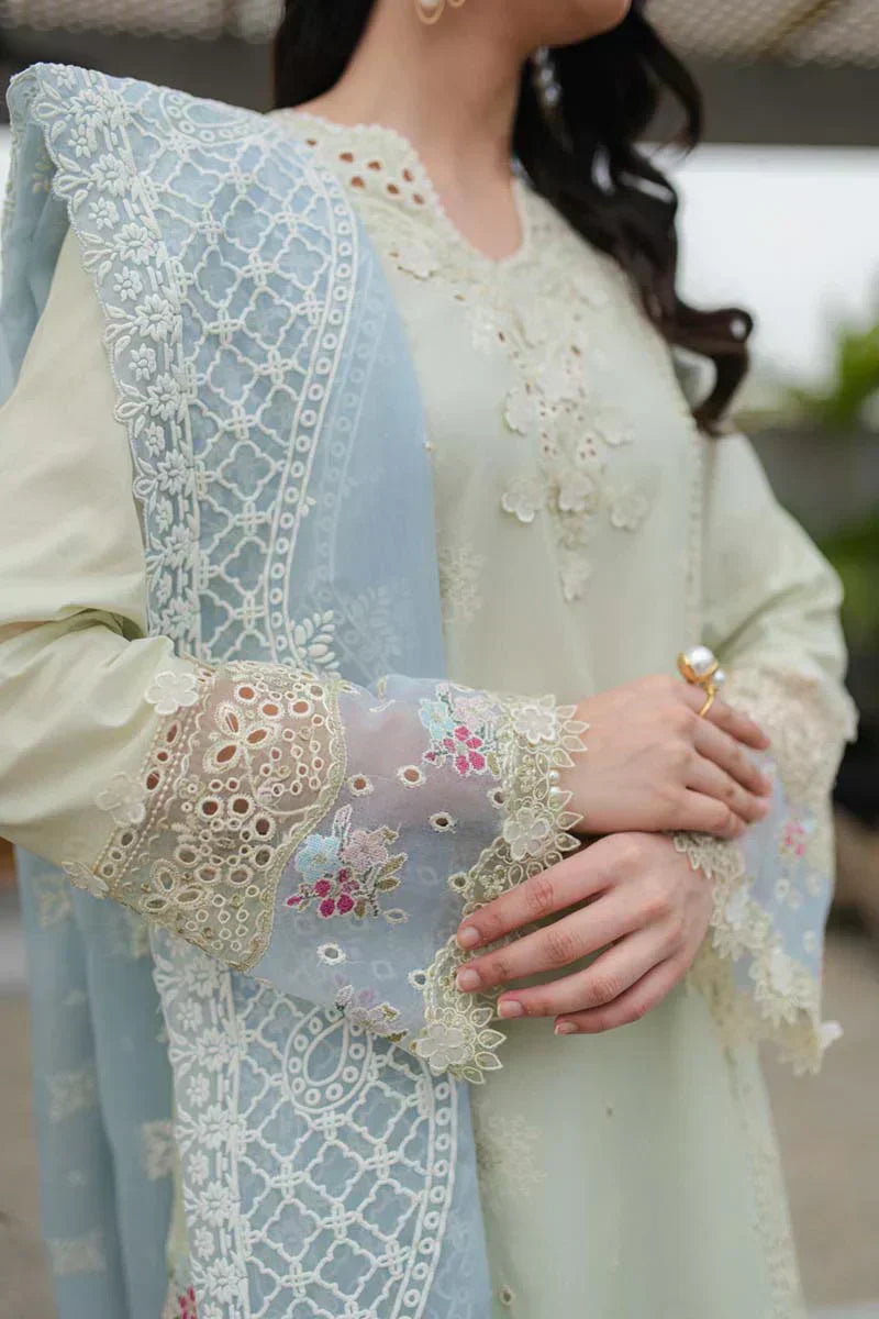 Qalamkar | Q Line Lawn Collection | JK-04 ASTER - House Of Hania