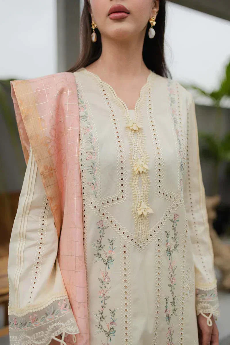 Qalamkar | Q Line Lawn Collection | JK-05 MELIORA - House Of Hania
