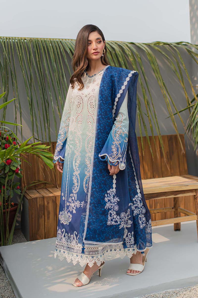 Qalamkar | Q Line Lawn Collection | JK-07 ELZA - House Of Hania