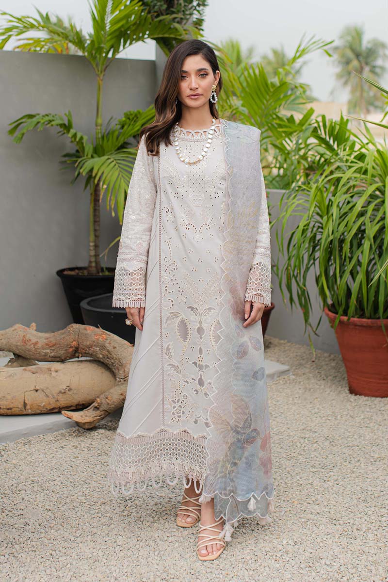 Qalamkar | Q Line Lawn Collection | JK-08 AURELIA - House Of Hania