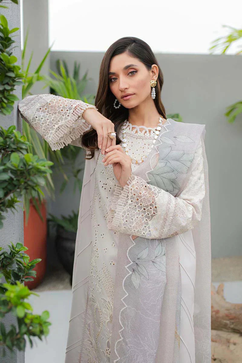 Qalamkar | Q Line Lawn Collection | JK-08 AURELIA - House Of Hania