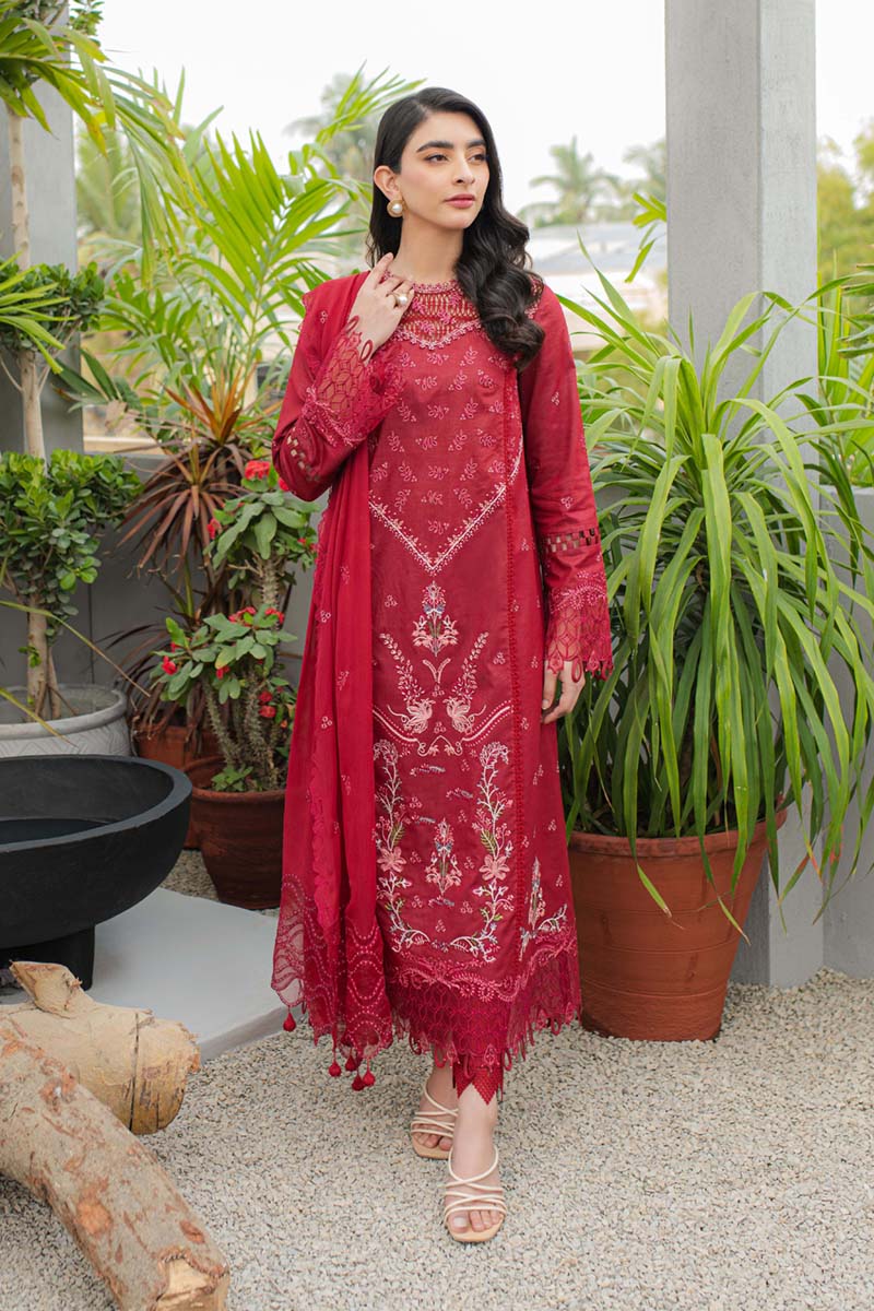 Qalamkar | Q Line Lawn Collection | JK-14 MANON - House Of Hania