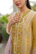 Qalamkar | Q Line Lawn Collection | JK-15 MIEL - House Of Hania
