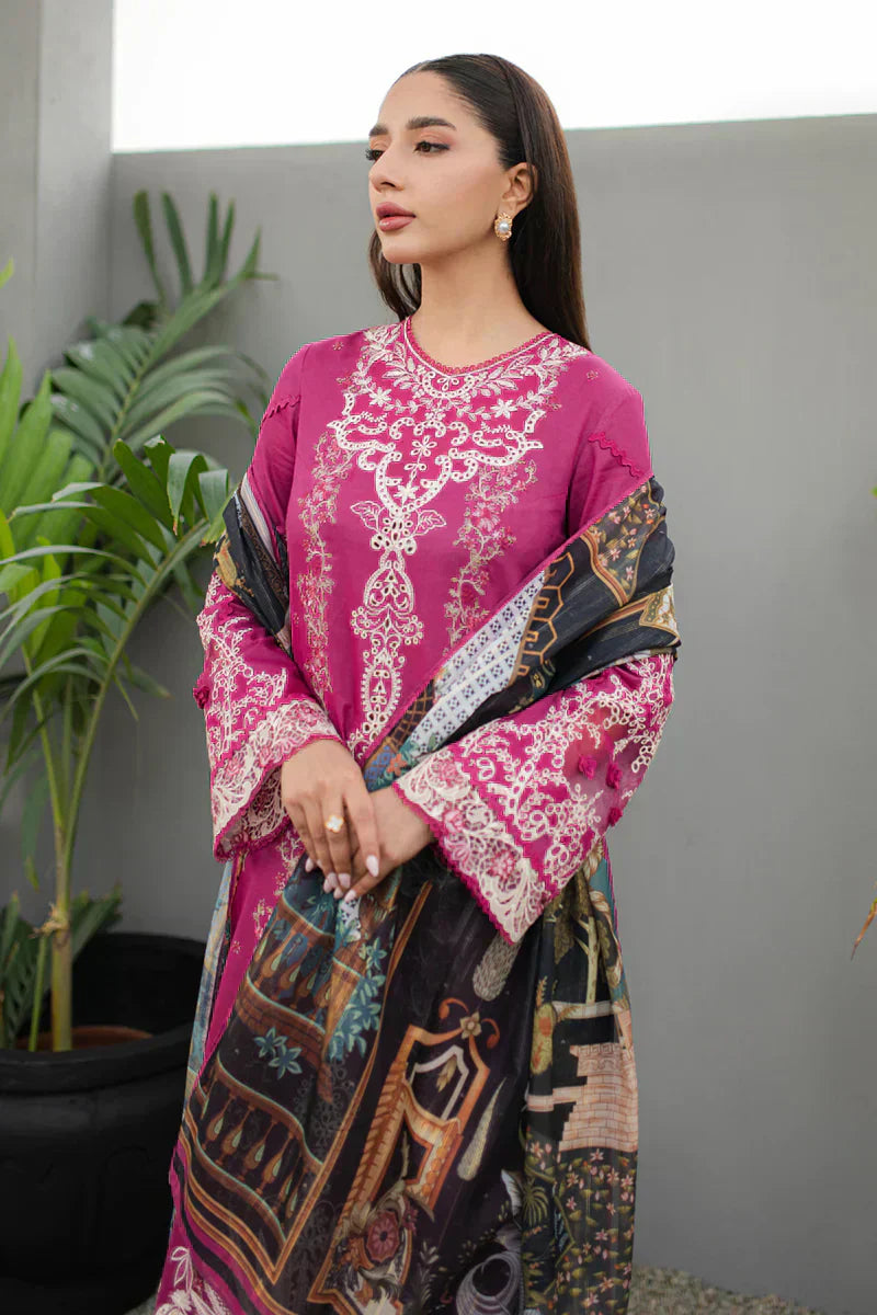 Qalamkar | Q Line Lawn Collection | JK-16 SERAPHINA - House Of Hania
