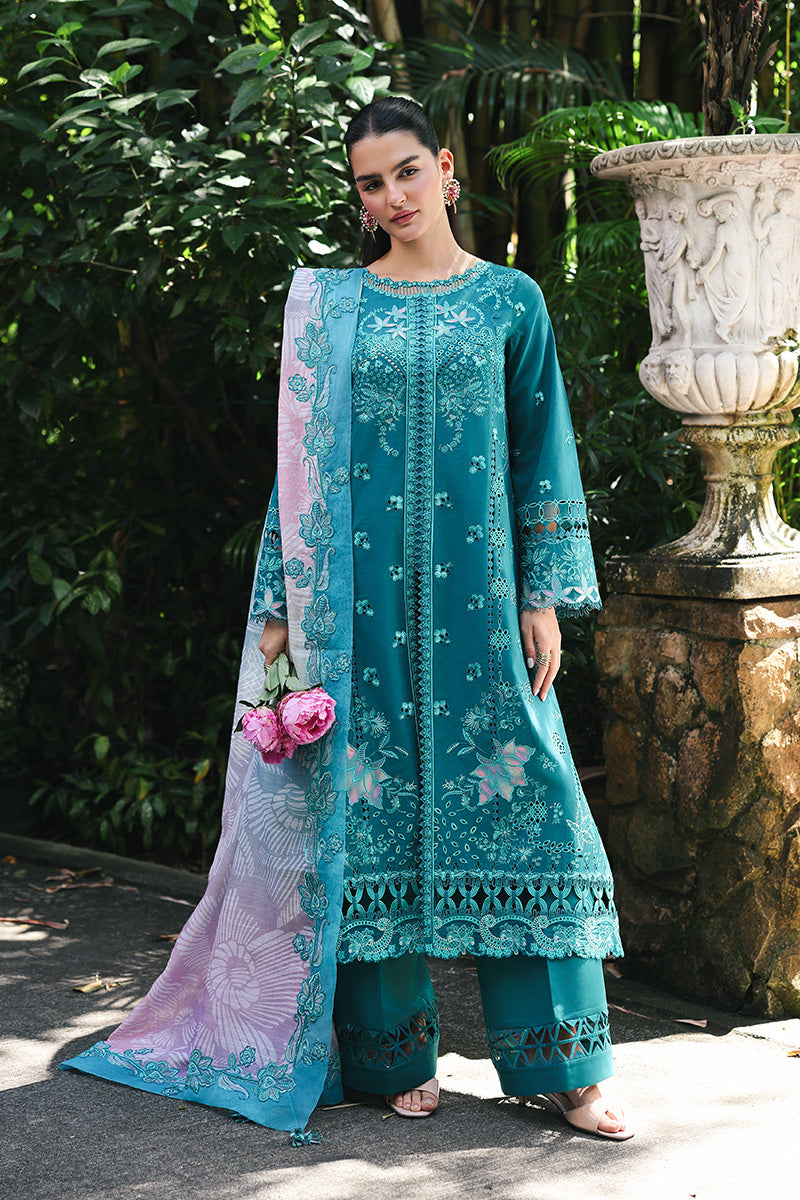 Qalamkar | Q Line Lawn Drop | RP-03 SAPPHIRE - House Of Hania