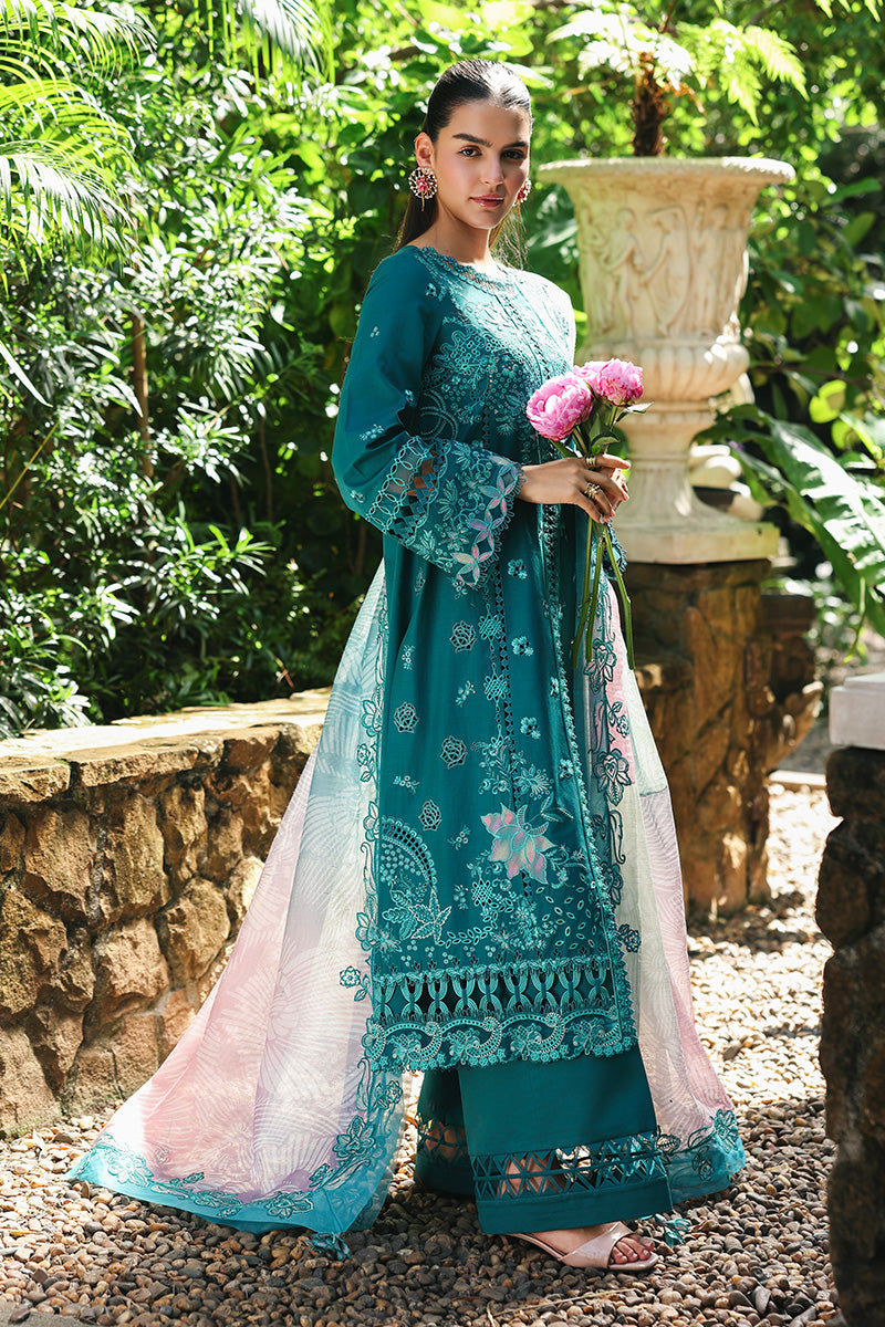 Qalamkar | Q Line Lawn Drop | RP-03 SAPPHIRE - House Of Hania