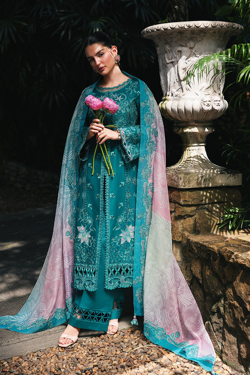 Qalamkar | Q Line Lawn Drop | RP-03 SAPPHIRE - House Of Hania