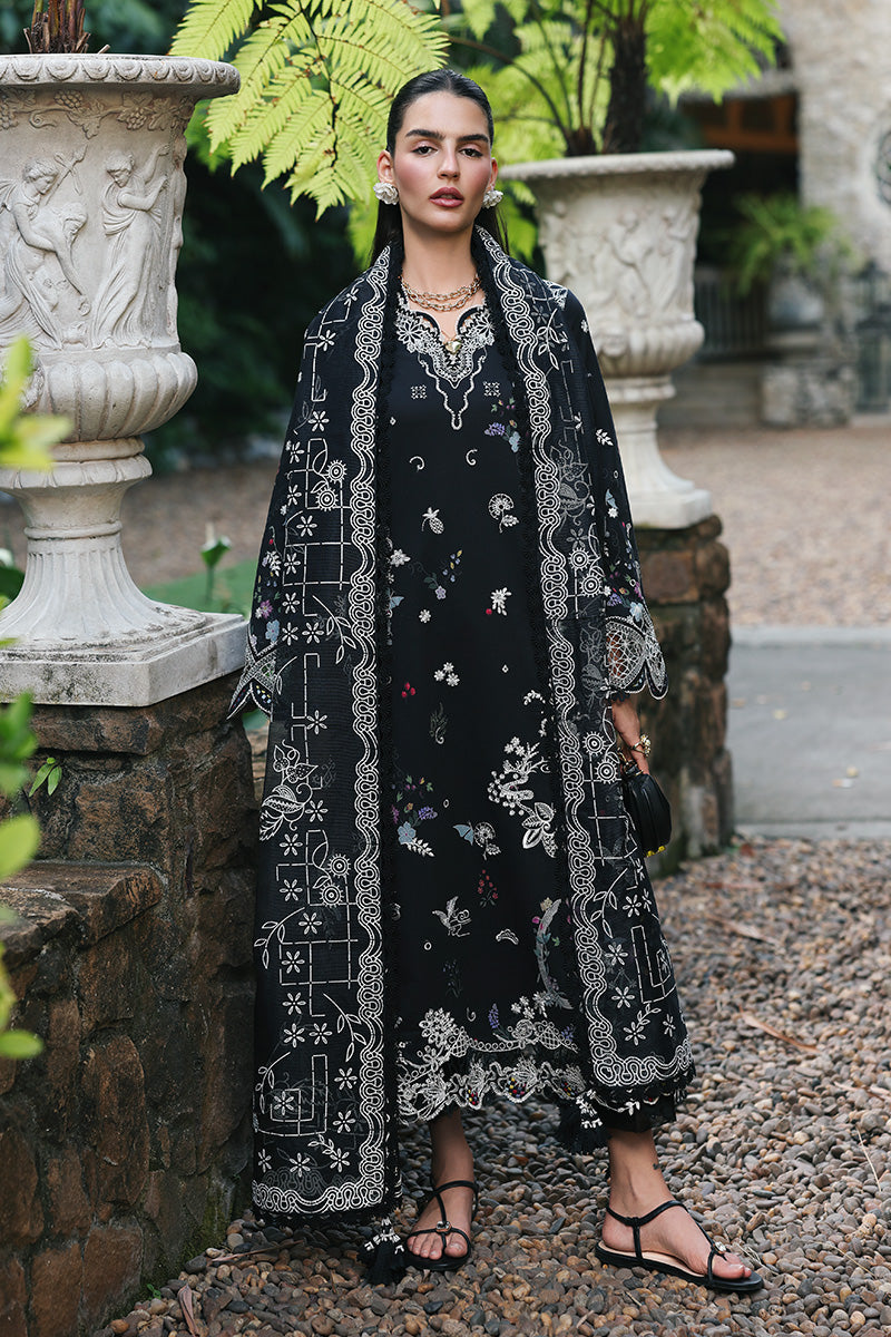 Qalamkar | Q Line Lawn Drop | RP-07 OBSIDIAN - House Of Hania