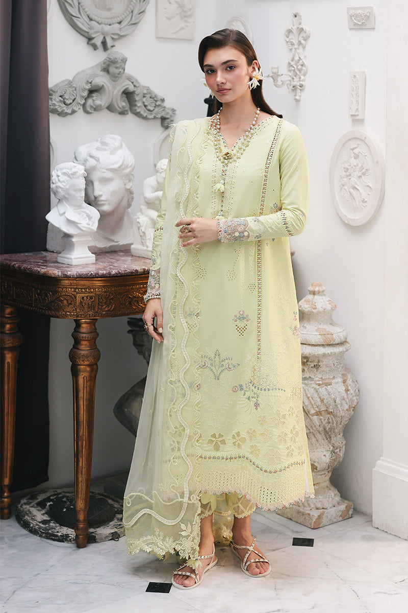 Qalamkar | Q Line Lawn Drop | RP-13 MOONSTONE - House Of Hania