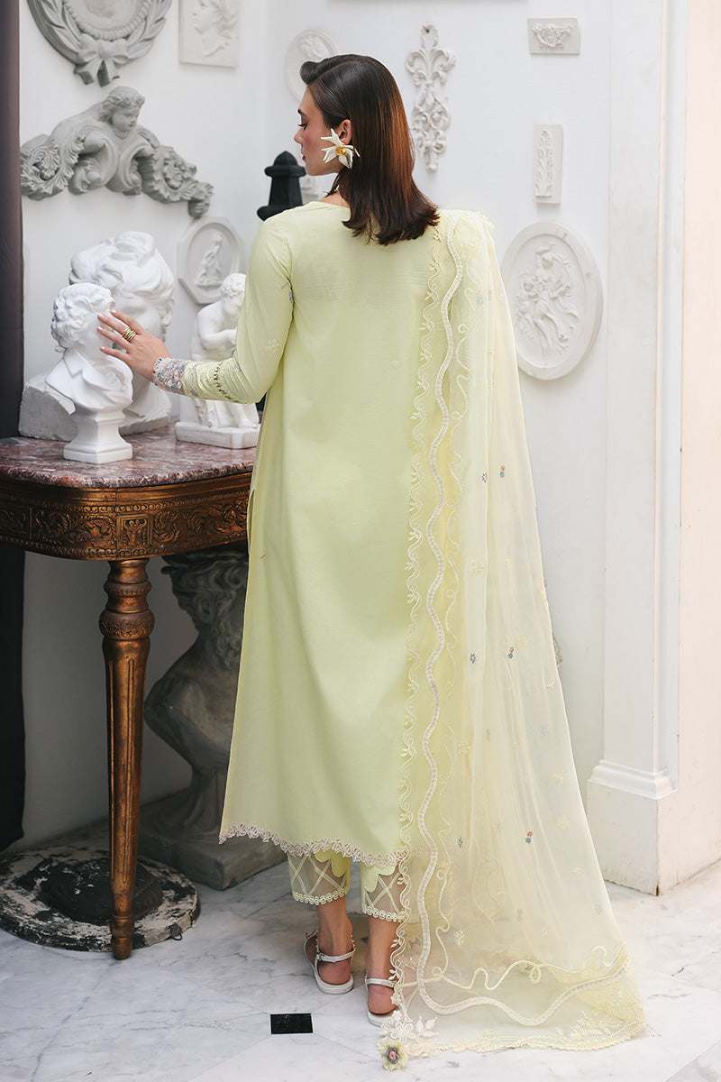 Qalamkar | Q Line Lawn Drop | RP-13 MOONSTONE - House Of Hania