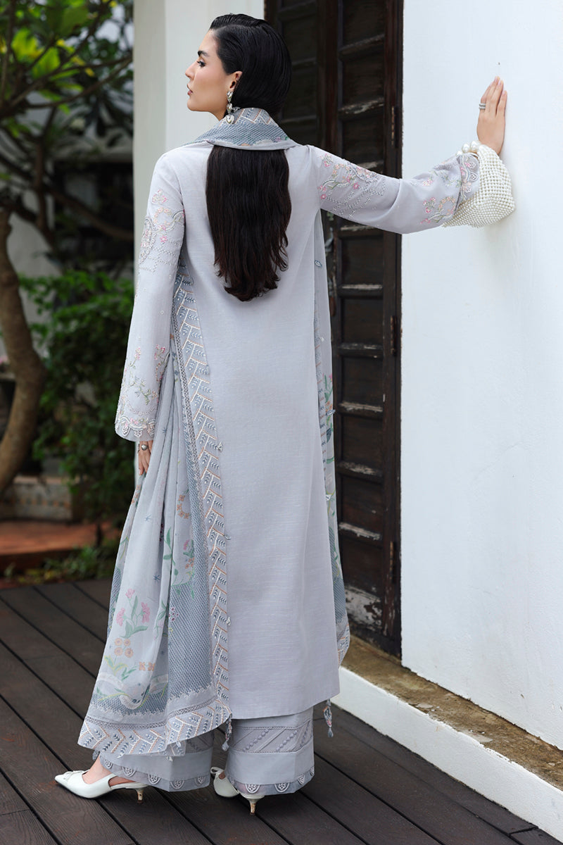 Qalamkar | Q Linen 25 | KL-02 HAZE - House Of Hania