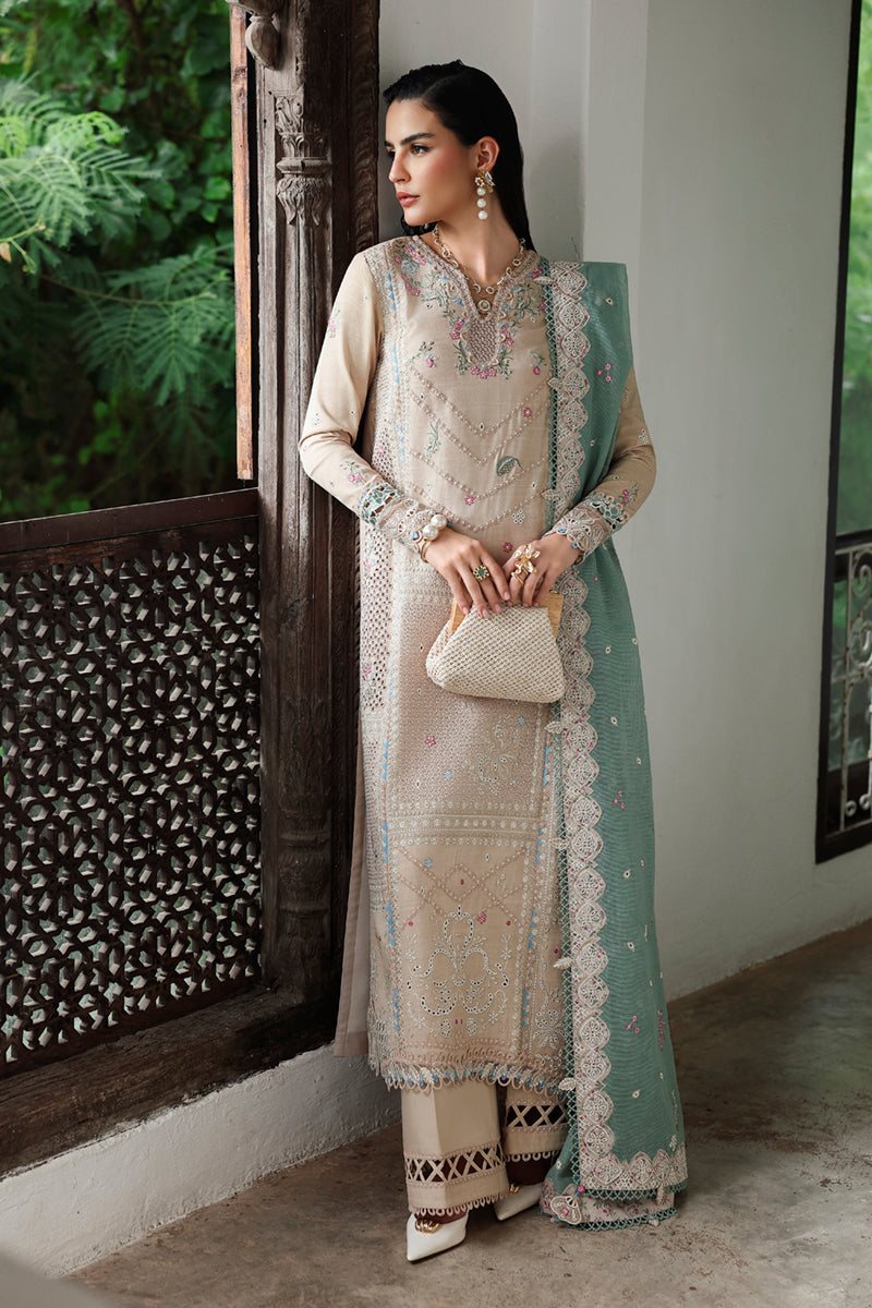 Qalamkar | Q Linen 25 | KL-07 WHISPER - House Of Hania