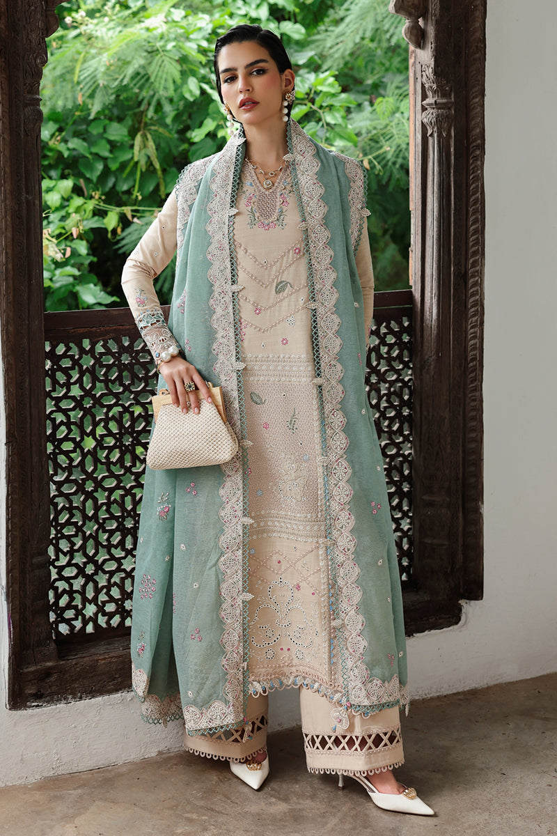 Qalamkar | Q Linen 25 | KL-07 WHISPER - House Of Hania