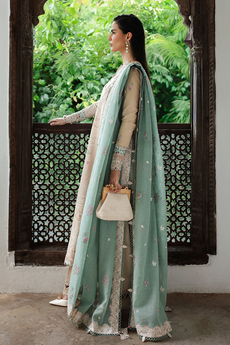 Qalamkar | Q Linen 25 | KL-07 WHISPER - House Of Hania