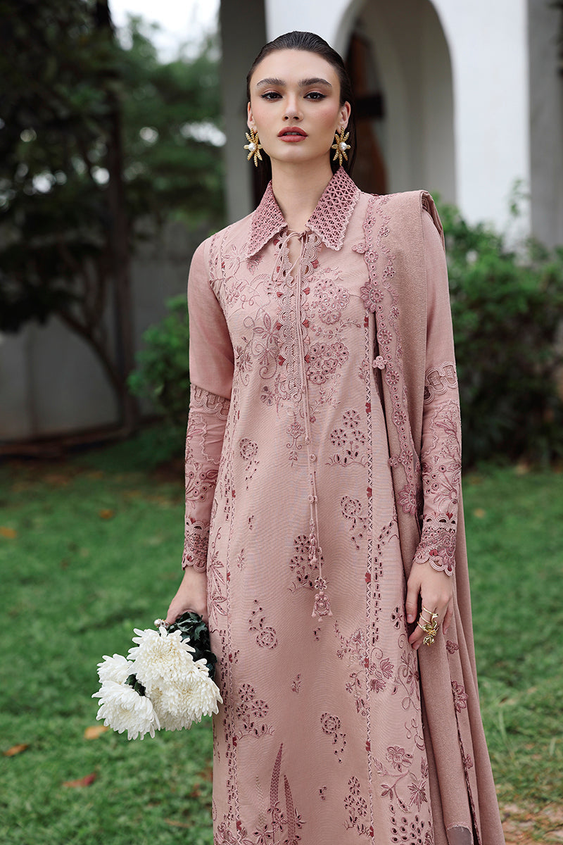 Qalamkar | Q Linen 25 | KL-08 VEIL - House Of Hania