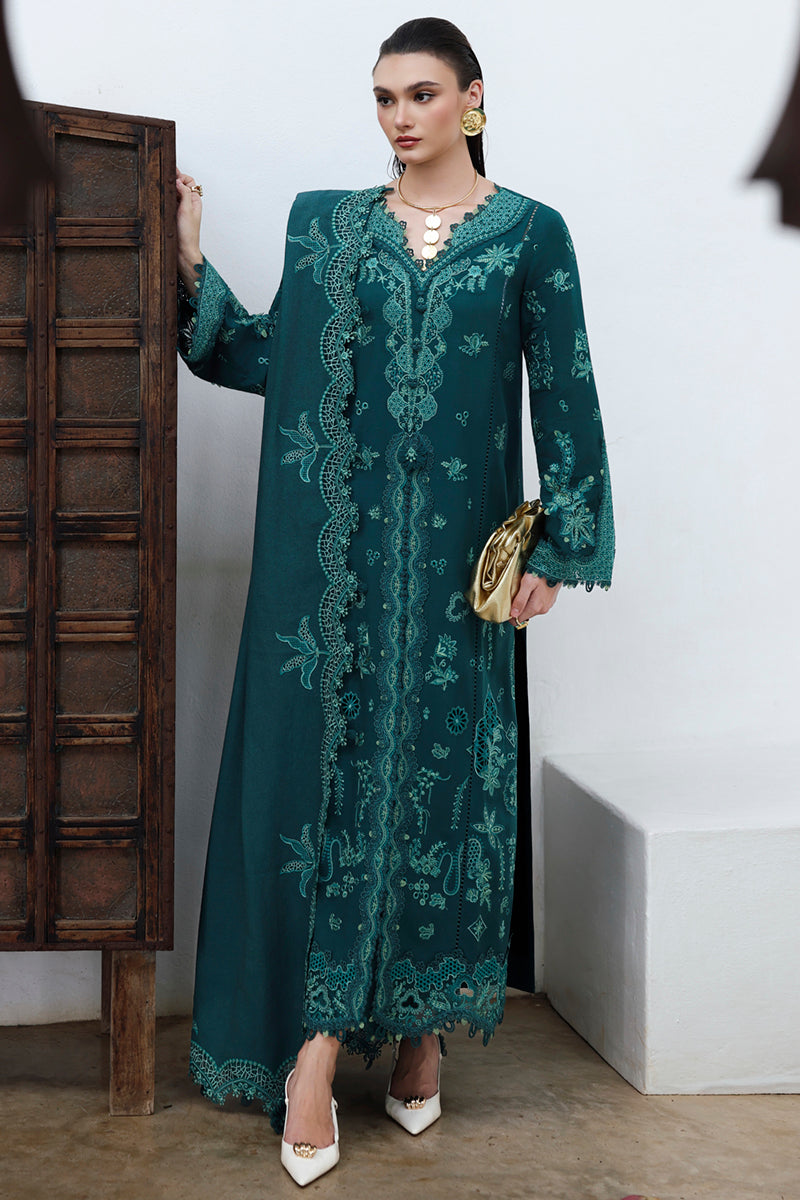 Qalamkar | Q Linen 25 | KL-11 MEADOW - House Of Hania