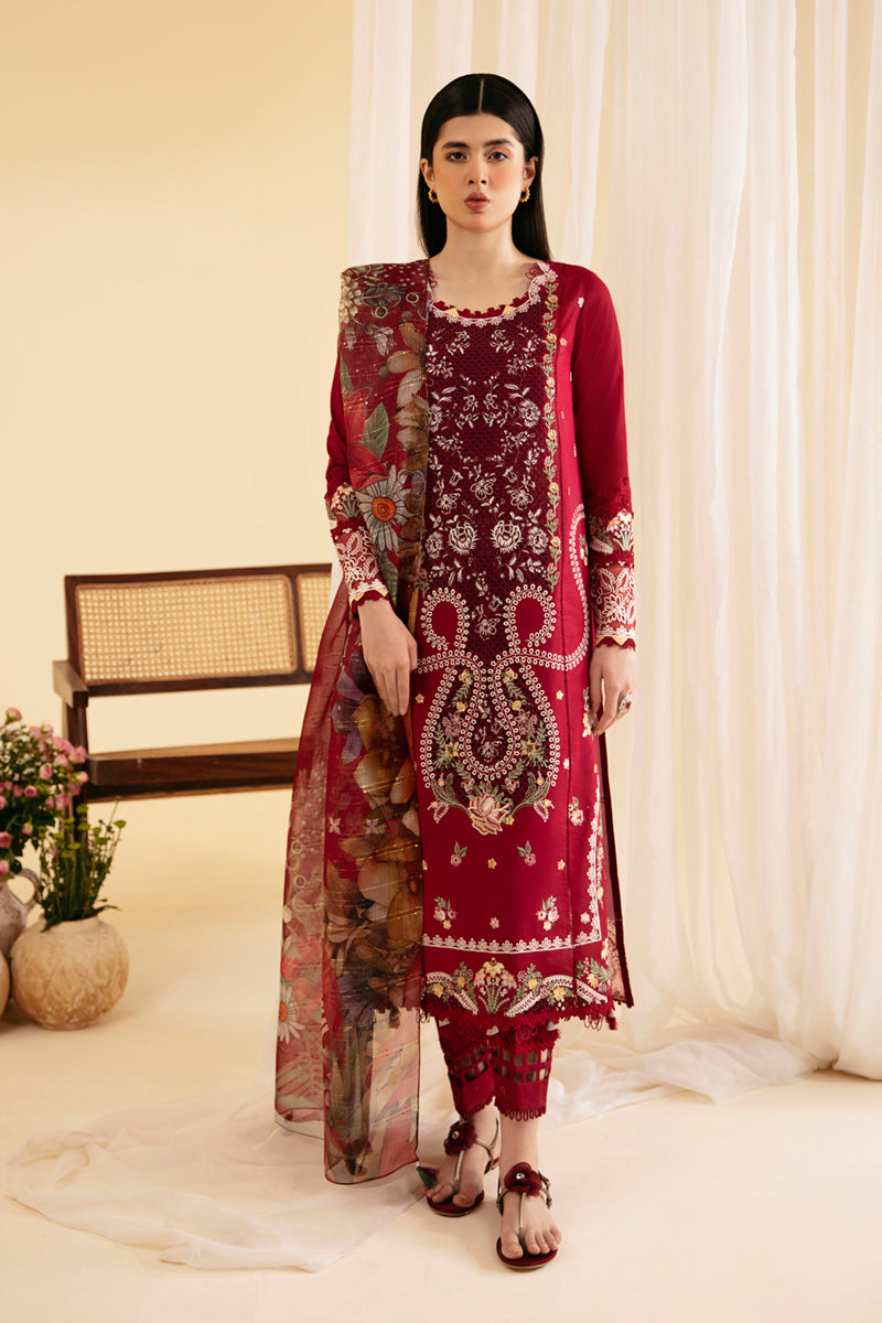 Qalamkar | Qlinekari Luxury Lawn | SQ-04 LARMINA - House Of Hania