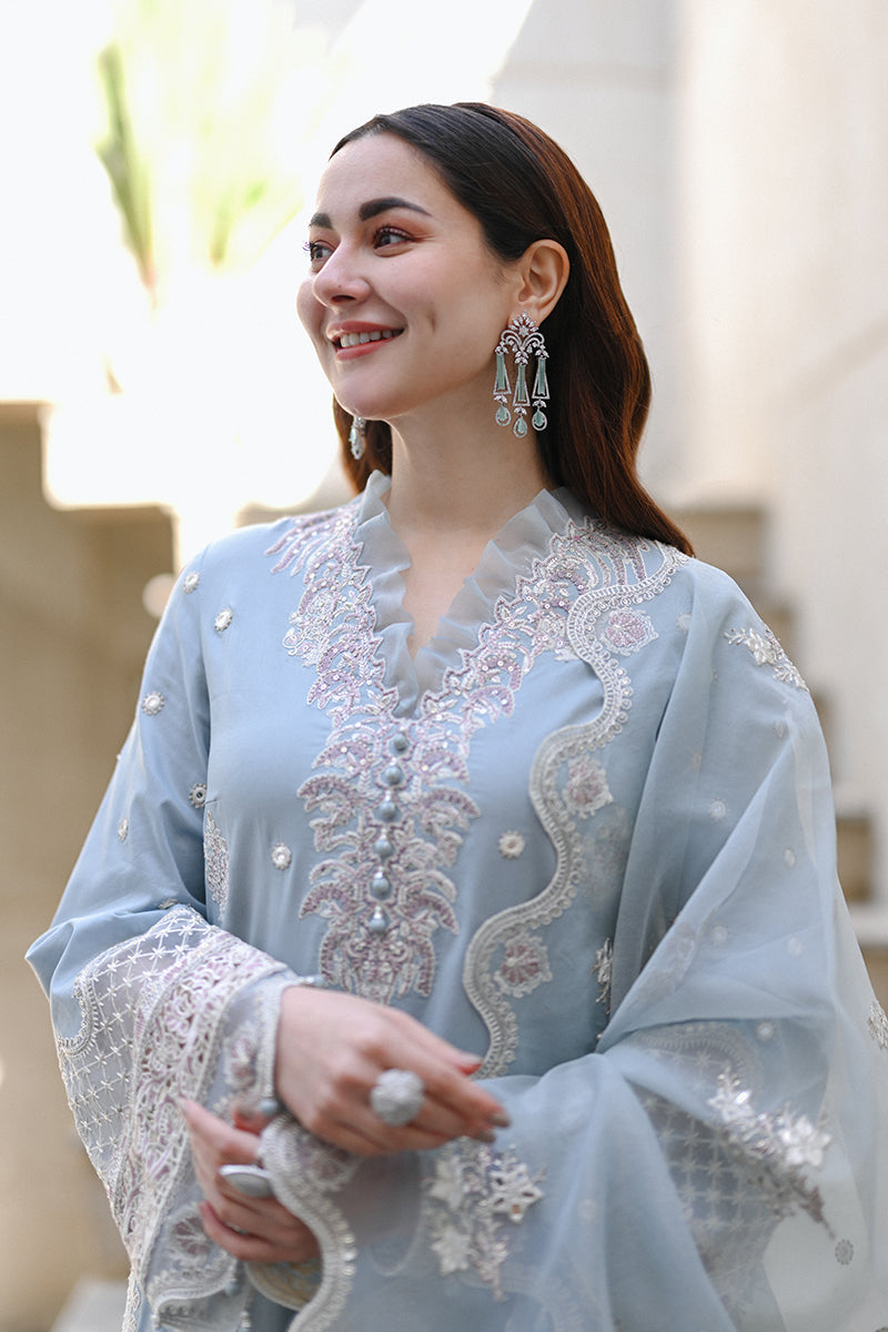 Qalamkar - SAAHIL LUXURY LAWN’23 - SP-04 AAIMA - TC-336 - House Of Hania