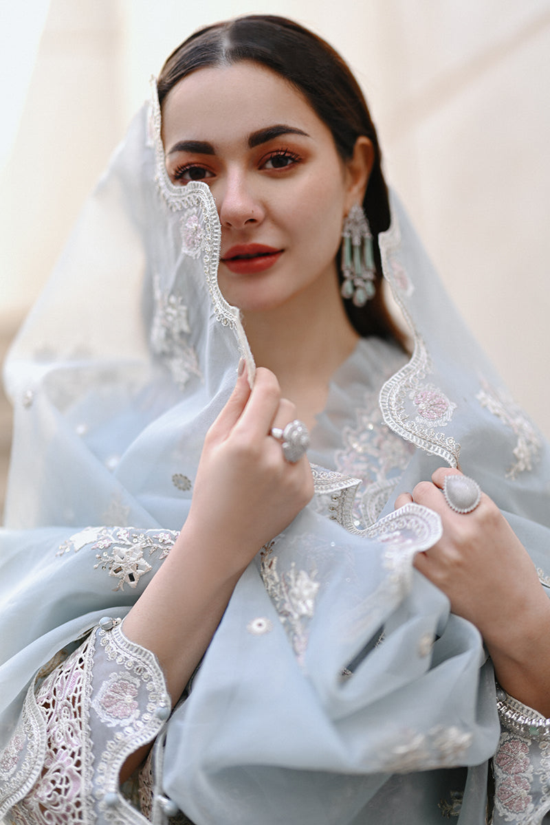 Qalamkar - SAAHIL LUXURY LAWN’23 - SP-04 AAIMA - TC-336 - House Of Hania