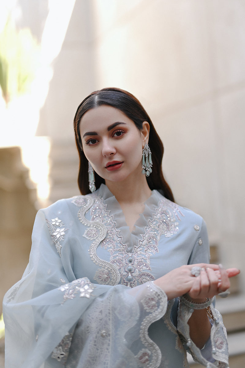 Qalamkar - SAAHIL LUXURY LAWN’23 - SP-04 AAIMA - TC-336 - House Of Hania